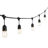 Jonathan Y 15-light Indoor And Outdoor Rustic Industrial Led S14 Edison Bulb String Lights In Black