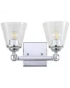 Jonathan Y 2-light Marion Chrome Vanity Light