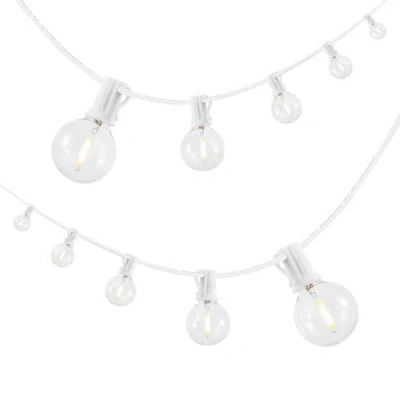 Jonathan Y 25-light Indoor/outdoor Contemporary Rustic Incandescent G40 Bistro Globe Bulb String Lig In Neutral