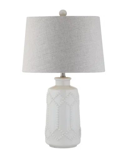 Jonathan Y 26in Alice Cream Table Lamp In Gray