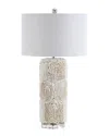 Jonathan Y 28.5in Rosette Cream Table Lamp In Multi