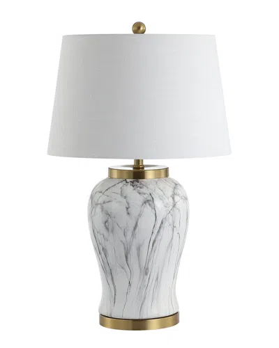 Jonathan Y 28in Prague White & Gold Table Lamp