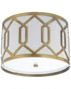 Jonathan Y 2-light Hex Gold Flush Mount In Gold