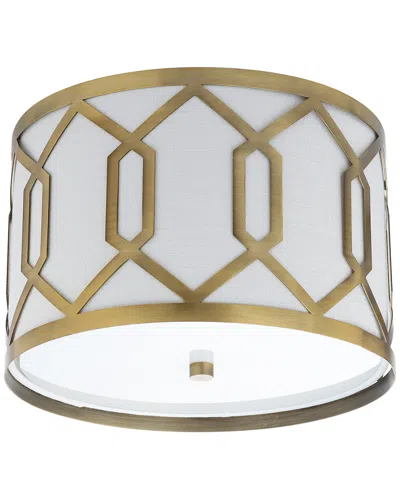 JONATHAN Y JONATHAN Y 2-LIGHT HEX GOLD FLUSH MOUNT