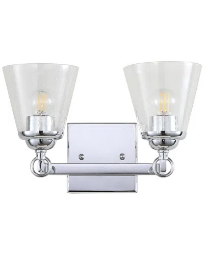 Jonathan Y 2-light Marion Chrome Vanity Light In Silver