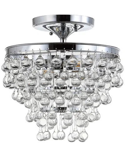 Jonathan Y 2-light Toronto Chrome Flush Mount In Black
