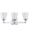 Jonathan Y 3-light Marion Chrome Vanity Light In Silver