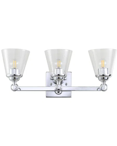 Jonathan Y 3-light Marion Chrome Vanity Light In Silver
