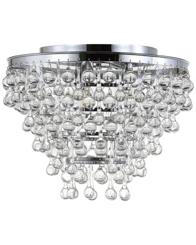Jonathan Y 3-light Toronto Chrome Flush Mount In Silver