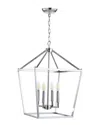 Jonathan Y 4-light Pagoda Chrome Pendant