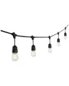 Jonathan Y 15-light Indoor And Outdoor Rustic Industrial Led S14 Edison Bulb String Lights In Black