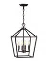 Jonathan Y 4-light Pagoda Bronze Pendant