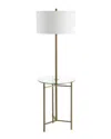 Jonathan Y 59in Charles Brass Side Table & Floor Lamp