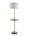 Jonathan Y 59in Luce Black & Brass Floor Lamp