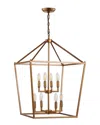 Jonathan Y 8-light Pagoda Gold Pendant