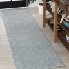 Jonathan Y Aarhus High-low Minimalist Scandi Striped Indoor/outdoor Area Rug In Blue/ivory