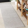 Jonathan Y Aarhus High-low Minimalist Scandi Striped Indoor/outdoor Area Rug In Gray/ivory