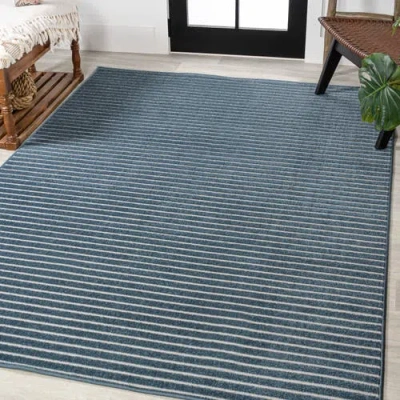 JONATHAN Y JONATHAN Y AARHUS HIGH-LOW MINIMALIST SCANDI STRIPED INDOOR/OUTDOOR AREA RUG