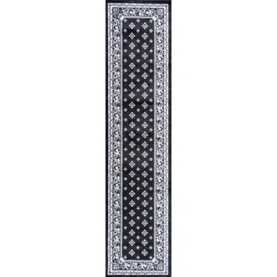 Jonathan Y Acanthus French Border Area Rug In Black/gray