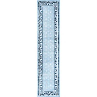Jonathan Y Acanthus French Border Area Rug In Blue/navy
