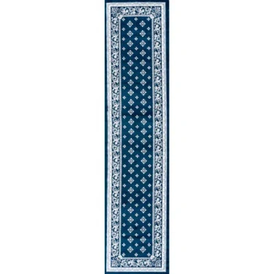 Jonathan Y Acanthus French Border Area Rug In Navy/blue