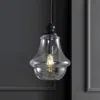 Jonathan Y Adam 12" Adjustable Metal/glass Led Pendant