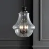 Jonathan Y Adam 16" Adjustable Metal/glass Led Pendant