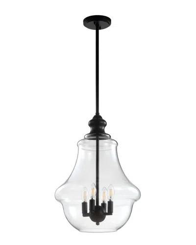 Jonathan Y Adam 16in Adjustable Metal Glass Led Pendant