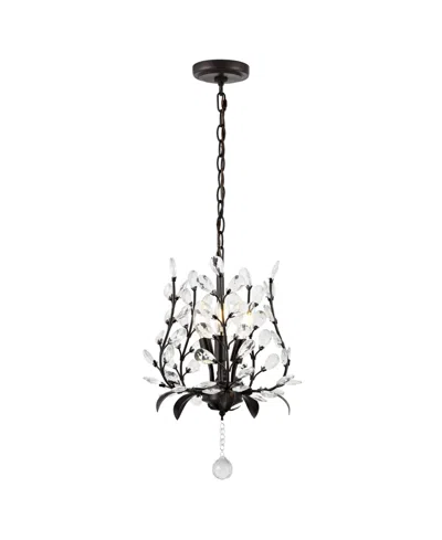 Jonathan Y Adoria 12" 3-light Contemporary Bohemian Iron, Acrylic Led Pendant In Black