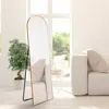 Jonathan Y Adrian Large Arched Metal Framed Floor Full-length Mirror In Gold