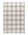 Jonathan Y Adrian Modern Geometric Circle Dot High-low Area Rug In Beige