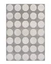 Jonathan Y Adrian Modern Geometric Circle Dot High-low White/cream 3 Ft. X 5 Ft. Area Rug In Gray