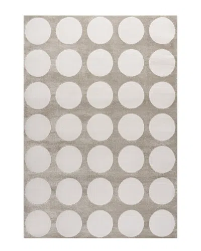 Jonathan Y Adrian Modern Geometric Circle Dot High-low Area Rug In Beige