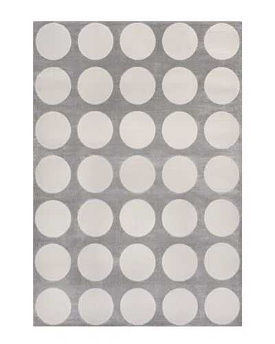 Jonathan Y Adrian Modern Geometric Circle Dot High-low Area Rug In Gray