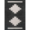 Jonathan Y Adriel Geometric Medallion Machine-washable Area Rug In Black/cream