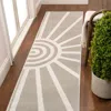 Jonathan Y Aelius Midcentury Scandinavian Abstract Sun Two-tone High-low White/cream 3 Ft. X 5 Ft. Area Rug
