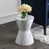 Jonathan Y African Drum 17.3" Marble Finish Ceramic Garden Stool