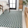 Jonathan Y Aimee Traditional Cottage Checkerboard Green/cream Indoor/outdoor Area Rug