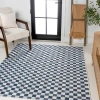 Jonathan Y Aimee Traditional Cottage Checkerboard Indoor/outdoor Area Rug In Navy/cream