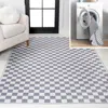 Jonathan Y Ainsley Modern Cottage Checkerboard Washable Area Rug In Gray/white/purple