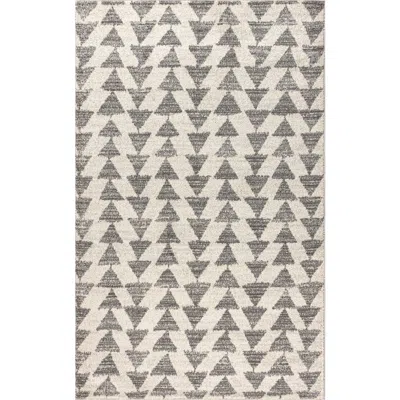 Jonathan Y Aisha Moroccan Triangle Geometric Area Rug In Cream/gray