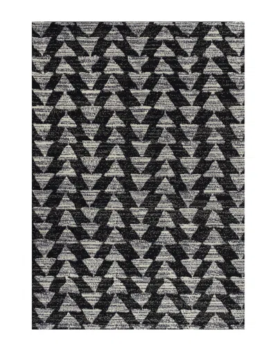 Jonathan Y Aisha Moroccan Triangle Geometric Polypropylene Rug In Black