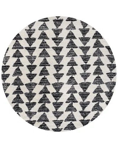 Jonathan Y Aisha Moroccan Triangle Geometric Polypropylene Rug In White