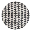 Jonathan Y Aisha Moroccan Triangle Geometric Round Area Rug In Cream/black