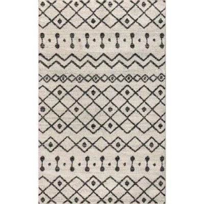 Jonathan Y Aksil Moroccan Beni Souk Area Rug In Cream/black