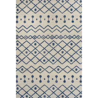 Jonathan Y Aksil Moroccan Beni Souk Area Rug In Cream/navy