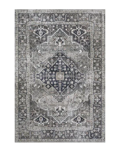 Jonathan Y Alacati Ogee Medallion Machine-washable Chenille Rug In Gray