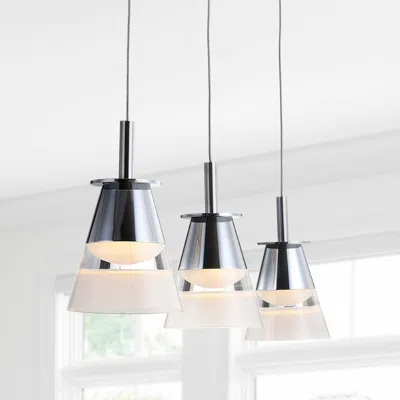 Jonathan Y Alain 19.5" 3-light Adjustable Cascading Metal Integrated Linear Led Pendant In Black