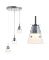 Jonathan Y Alain 3-light Adjustable Cascading Metal Integrated Cluster Led Pendant