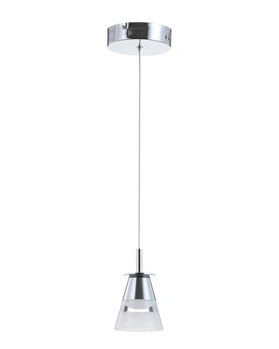 Jonathan Y Alain 5in 1-light Adjustable Integrated Led Pendant In Silver